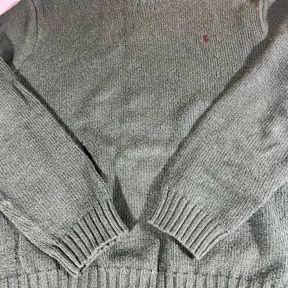 Polo by Ralph Lauren Men’s XL Green Sweater With Burgundy Pony Logo - Picture 6 of 11